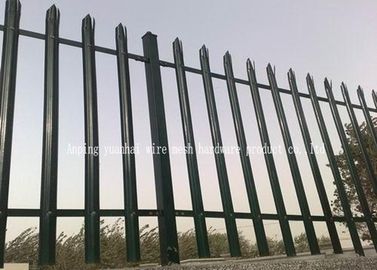 Powder Coating Metal Palisade Fencing , Palisade Security Fence Rodent Proof