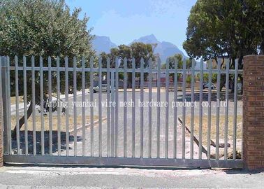 Powder Coating Metal Palisade Fencing , Palisade Security Fence Rodent Proof