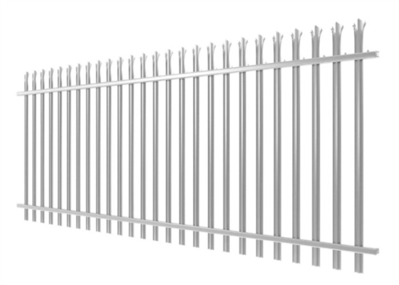 W Pale Steel Palisade Çit Euro Güvenlik için Çit