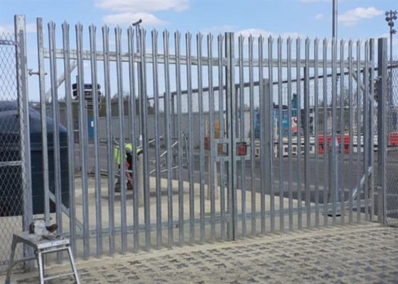 2.4m W / D Tipi Galvanizli Çelik Palisade Eskrim Sürdürülebilir