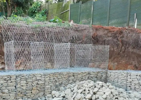 Altıgen Delikli Gabion Duvar Tel Ağı Sıcak Battırılmış Galvanize / PVC Kaplı