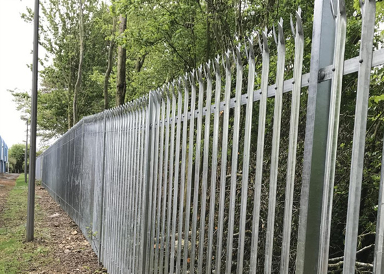 2.4m Galvanizli PVC Kaplı Yeşil Tubular Çelik Çit Çit 65 * 2.5mm