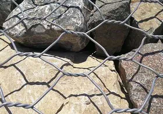 Çinko kaplı Metal Taş Kafes Kutusu Gabion sepeti 60*80mm Savunma Duvarı için