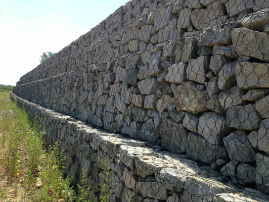 Galvanizli Gabion Açı Dayanıklı Çelik Tel Duvarları Korumak için
