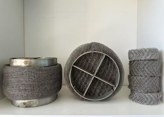 304 SS Mesh Demister Pad Kimyasal Petrol Gaz Sistemleri İçin Sürekli Sis Eliminasyonu