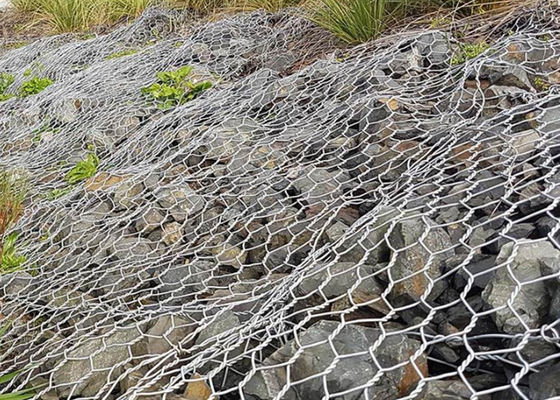 0.5mx0.5mx1m 4mm PVC Kaplı Gabion Örgüsü Nehir Kıyısı Koruması Peyzaj İçin Paslanmaz