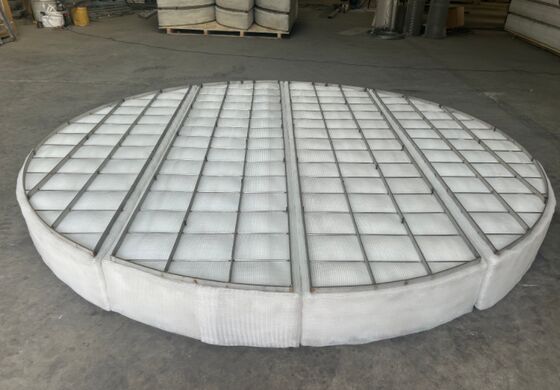 PP örgü kablo Demister Pad SS304 SO2 ıslak temizleyici için çerçeve 3000mm