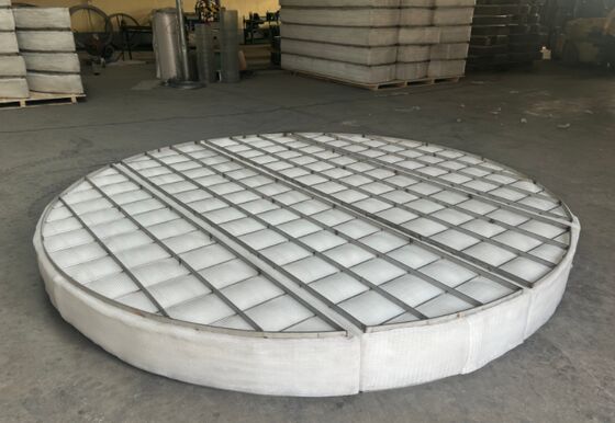 Buhar-sıvı ayırıcı için PP örgü tel örgü Demister Pad 3000mm