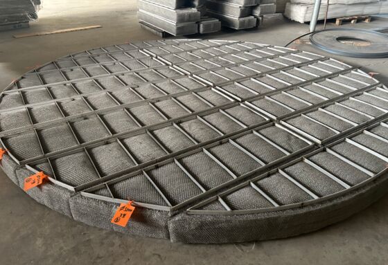 SS304 Tel örgü Demister Pad Gaz sıvı damlaları azaltmak için 500mm çapı
