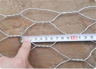 İstinat Duvarı İçin Pvc Kaplı / Galvanizli Altıgen Hasır Gabion Sepet